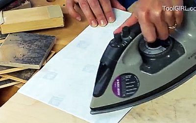 Woman Irons Paper On Top Of This Piece Of Wood. When She Lifts The Iron Up It’s STUNNING!