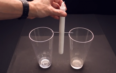 This Guy Rested a Candle In Between Two Glasses. The Result Is Incredible!