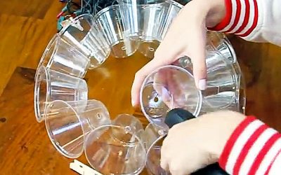 He Staples Dozens Of Plastic Cups Together. But When He’s Done It’s STUNNING!