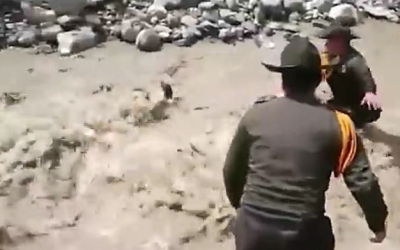 A Dog Was Drowning In The Raging Colombia Flash Floods. But Watch When The Cops Do THIS