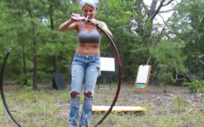 Video: This Woman Pours Paint Inside This Hula Hoop. Once She Starts Moving Hypnotizing!