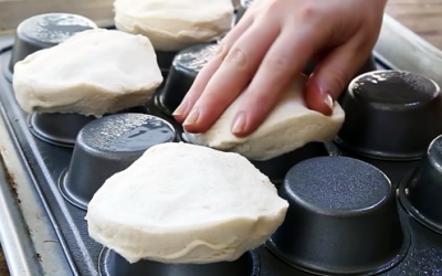 She Weirdly Put Biscuits On The Bottom Of A Muffin Tin. But She Creates An Unexpected Tasty Surprise!