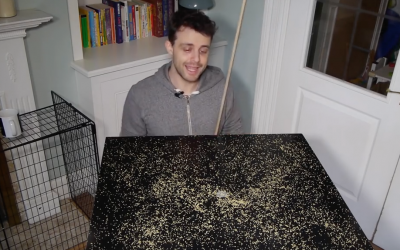 VIDEO: He Pours Rice Onto This Black Table. But When The Rod Touches The Side MESMERIZING