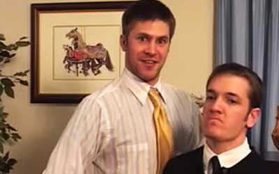 Two Brothers Attempt To Take A Nice Photo For Their Mom. But Things Don’t Go As Planned!