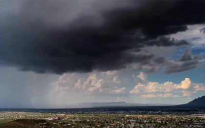 He Starts Filming Dark Clouds Rolling In. But Watch What Happens To The City Below