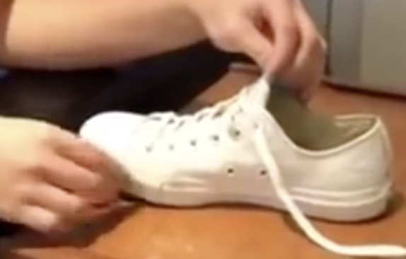 lace holes in sneakers