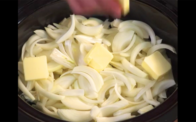 This Woman Places 4 Pounds of Onions In a Crock Pot Then Adds Butter. When She’s Done YUM!