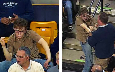 This Fan Came To Enjoy The Game, But When The Music Starts He Steals The Show