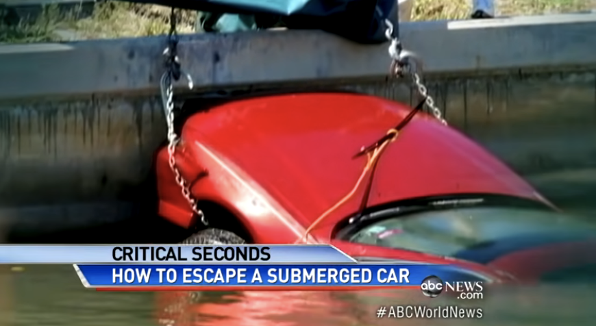 How To Escape A Sinking Car _ How to escape a sinking car #viral #usa # ...