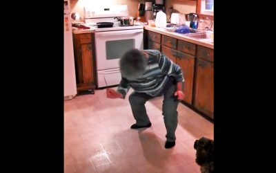 Granny Cooks To The Music While The Kids Secretly Film. She Proceeds To Do The Most Hysterical Moves