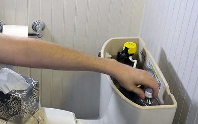 This Guy Places A Bottle Into His Toilet Tank. The Reason Why Is Brilliant!