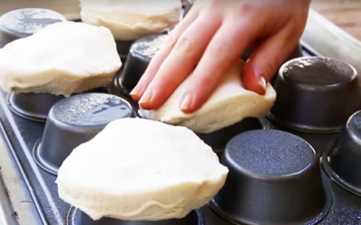 She Presses Dough On An Upside Down Muffin Tin. But When She’s Done YUM!