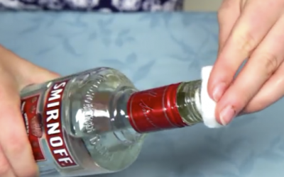 She Puts Vodka On Some Cotten Swabs and Rubs It On Her Face. The Reason Is Brilliant!