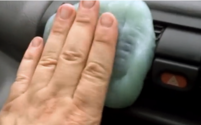 Guy Takes This Weird Slime And Pushes It Into His Car Vent. The Reason Is Brilliant!