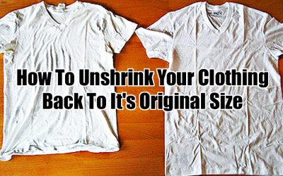With 3 Simple Steps You Can Unshrink All Clothes Back To The Size They Once Were!
