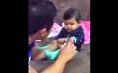 Whenever Daddy Tries To Cut His Baby Girl’s Nails She Has The Most Unexpected Reaction Ever!