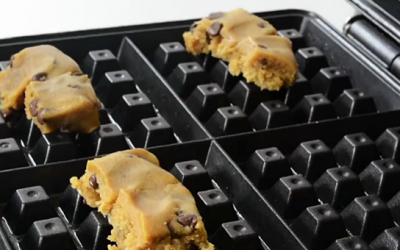She Places Cookie Dough In Her Waffle Iron. The End Result Is An Unexpected Surprise Dessert!