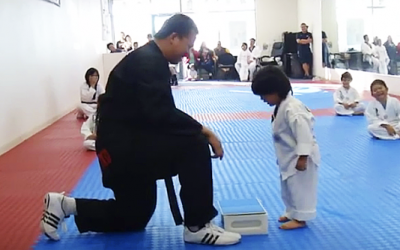 Boy Starts His White Belt Test In Taekwondo But His First Move Makes Everyone Burst Out Laughing!