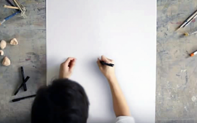 He Never Lifts His Pen Off The Paper. But The End Result Is A Stunning Unexpected Surprise!