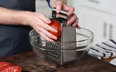 This Guy Rubs A Raw Tomato On Cheese Grater. The Reason Is Brilliant!