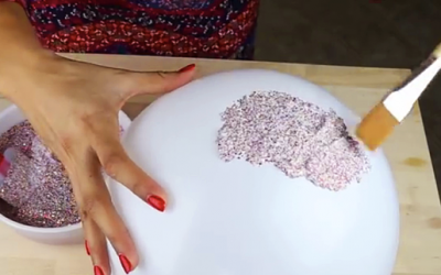 I Was Confused When She Was Painting Glitter On A Balloon. But Then She Pops It For An Unexpected Surprise!