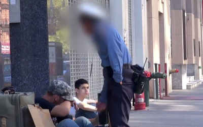 A Cop Beats Him But This Homeless Man Doesn’t Fight Back. Now Watch What The Kid Behind Him Does