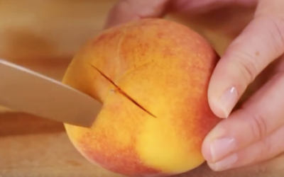 He Cuts an X His Peaches As Soon As He Gets Home. But When He’s Done YUM!