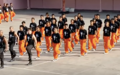 Prisoners Start Walking Towards The Camera In Formation. But What They Do Next WOW!