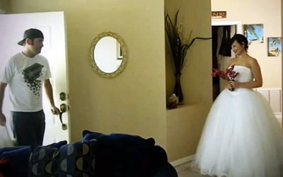 He Came Back Home To His Wife Wearing Her Wedding Dress. His Reaction Is Priceless!