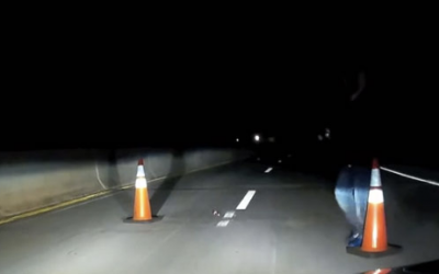Man Comes Across a Late Night Roadblock