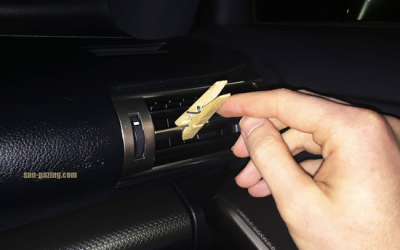 He Always Clips A Clothespin On The Air Conditioning Vent In His Car.